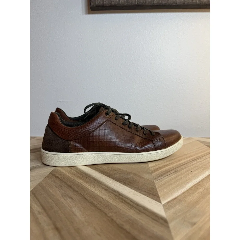 Crevo BICKNOR Mens 10 BROWN Chestnut Shoes SNEAKERS Preppy Minimalist Bus Casual